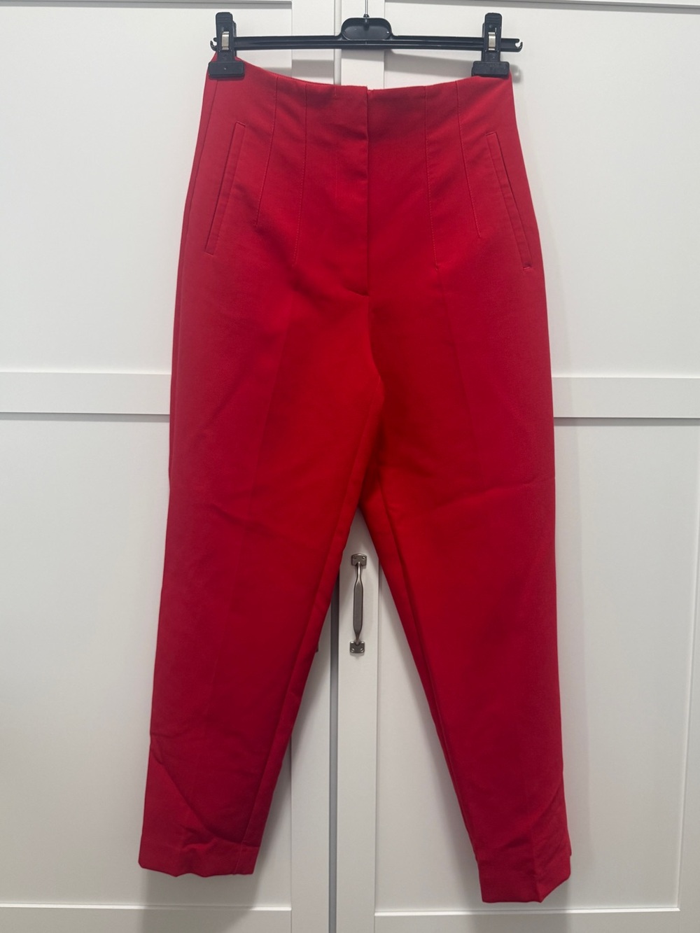 Zara Red High Waisted Tailored Pants – Size M
